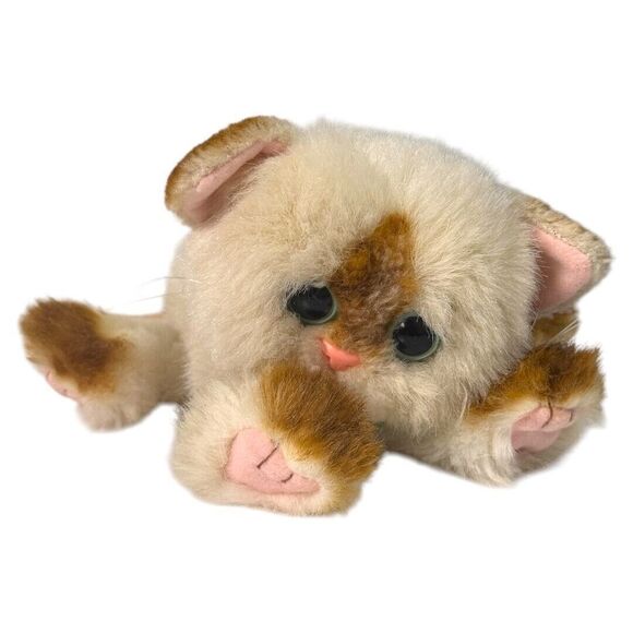 VINTAGE 2001 Tyco DSI Kitty Kitty Kittens rare satin bow Beige Brown Purring Cat - Picture 1 of 4